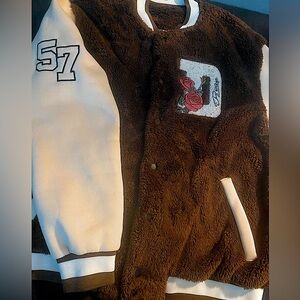 Cotton Faux D Rose Unisex Varsity